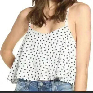 🌻- NWOT DL1961 Pearl Street Polka Dot Crop Top Size M